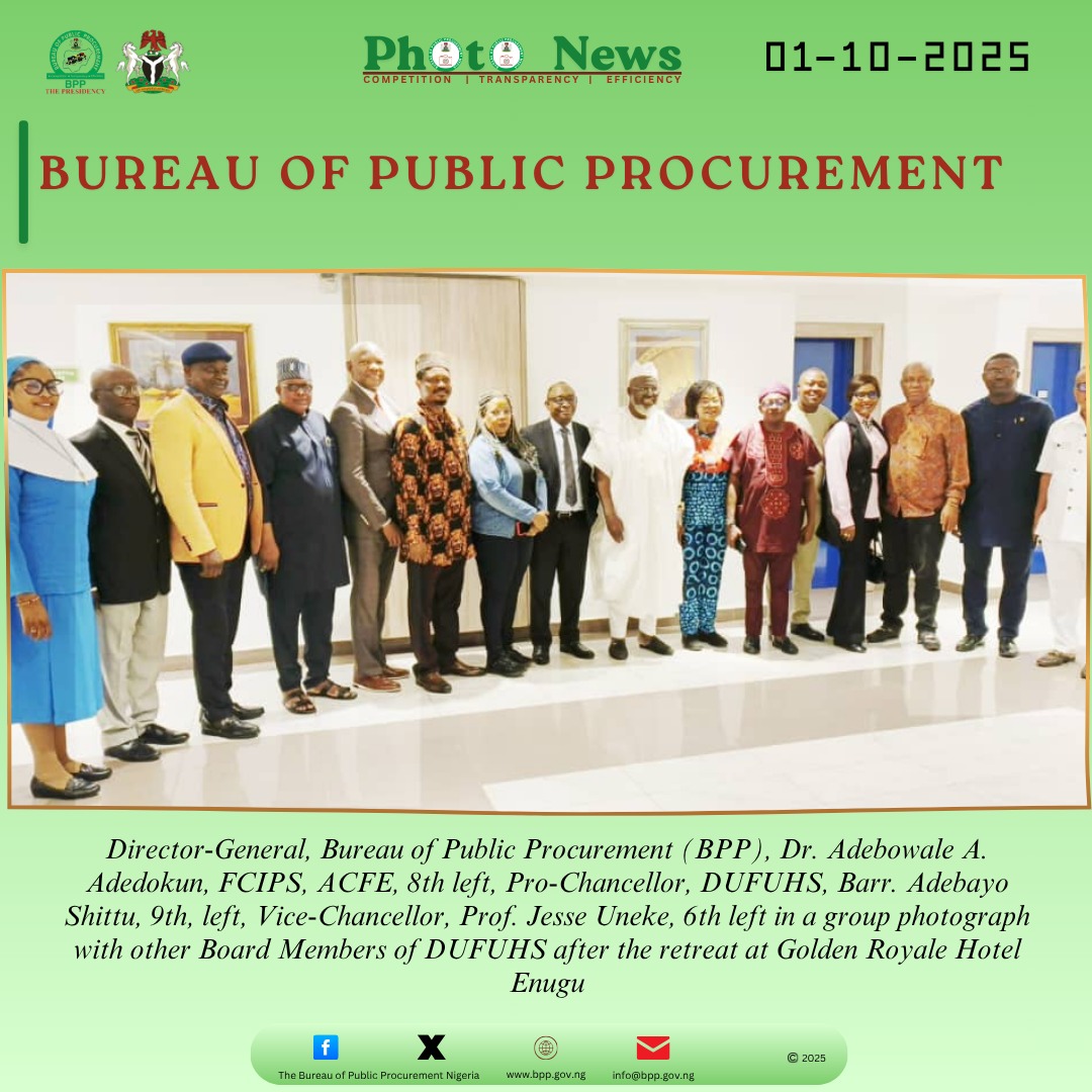 The Bureau of Public Procurement (BPP) has launched a comprehensive framework and guidelines for strengthening procurement practices in Nigerian universities, aligning them with global best practices to promote transparency, accountability, and fairness, leading to sustainable growth and direct benefits to the Nigerian people. 