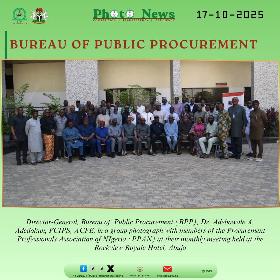 PPAN special meeting/workshop: The ongoing reforms of the Federal Government in Public Procurement - Implications for Transparency, Efficiency and Professional Practice